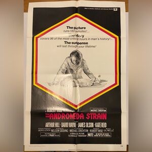 Andromeda Strain 1971 Original Movie Poster JAMES OLSON Universal Studio Stamped